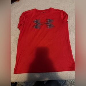 Under Armour Youth Red Tee with Logo